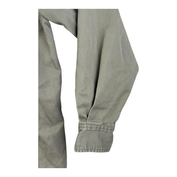 Vintage 90s Rainforest Cafe Cotton Men’s Medium Brown Canvas Button Down Shirt - Picture 11 of 16